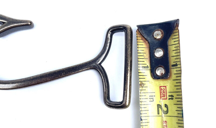 Aged Brass Tone Fishing Hook Belt Buckle