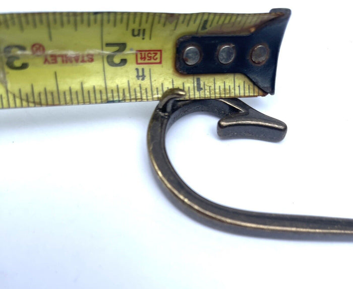 Aged Brass Tone Fishing Hook Belt Buckle