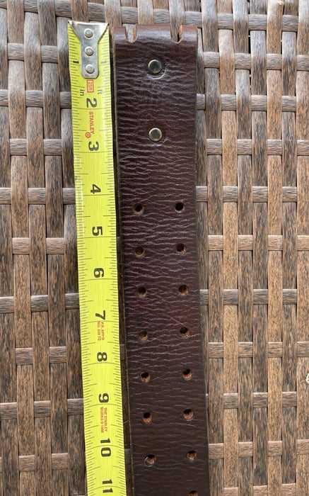 James Pearse Choco Brown Leather Plain Belt Snaps For Removable Buckle. Size 34