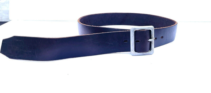 Unstamped  Brown Leather Plain Belt.  Removable Buckle. Size 30, Long End