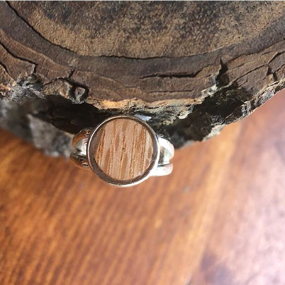 Elefteria Upcycled Snakeskin or Wood Ring